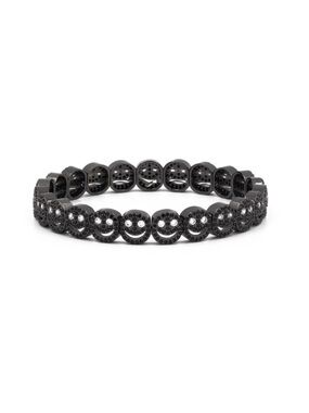 Sparkling Hematite Crystal Stretch Bracelet - Women's Jewelry